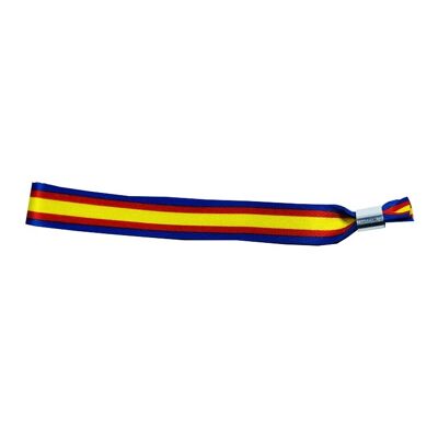 PULSERA . BANDERA DE ESPAÑA CON FRANJA AZUL P297