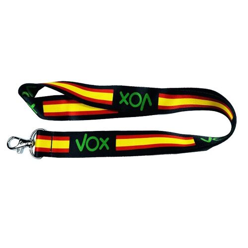 LANYARD . CINTA CUELLO BANDERA DE ESPAÑA VOX PARTIDO POLITICO C033