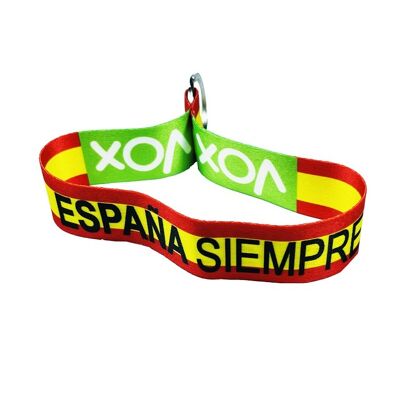 FABRIC KEYCHAIN. SPAIN ALWAYS VOX POLITICAL PARTY L044