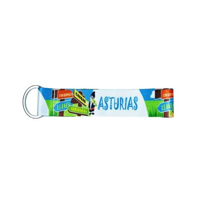 FABRIC KEYCHAIN. ASTURIAS SPAIN L029