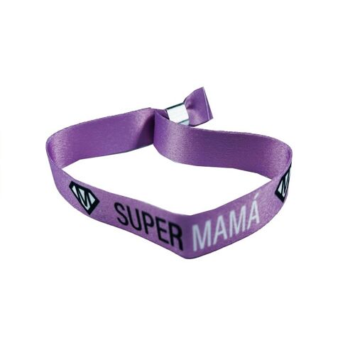 PULSERA . SUPER MAMA MORADO P582