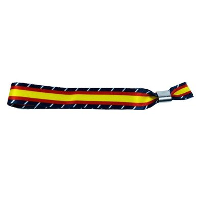 PULSERA . BANDERA DE ESPAÑA CON FRANJA AZUL P336