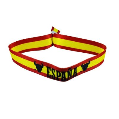 PULSERA . ESPAÑA TORO Y BANDERA DE ESPAÑA P351