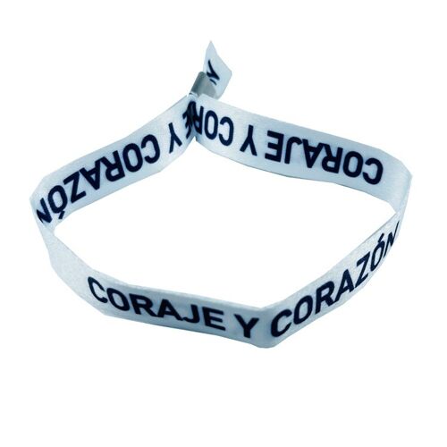 PULSERA . CORAJE Y CORAZON P411