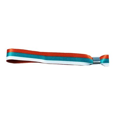 PULSERA . BANDERA CON FRANJA ROJO  AZUL Y BLANCO P488