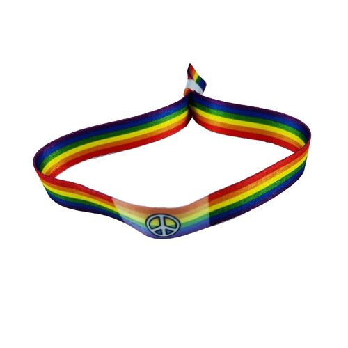 PULSERA . SIMBOLO DE AMOR Y PAZ BANDERA LGBTIQ+ P407