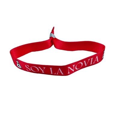 PULSERA . ROJA SOY LA NOVIA P458