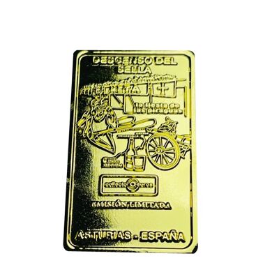INGOT. – 0 EUROS SOUVENIR COLLECTOR – DESCENT OF THE SELLA - GOLD