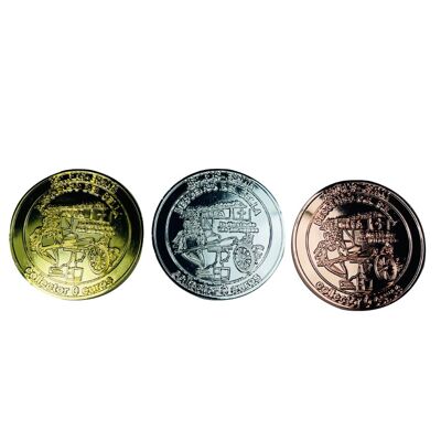 CURRENCY . 50MM – 0 EURO SOUVENIR COLLECTOR – DESCENT OF THE SEAL - GOLD, SILVER AND BRONZE
