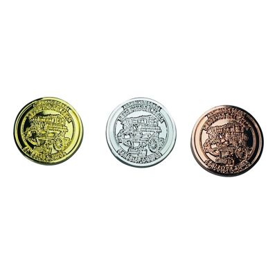 WÄHRUNG . 25MM – 0 EURO SOUVENIR-SAMMLER – SIEGELABSTIEG – GOLD, SILBER UND BRONZE