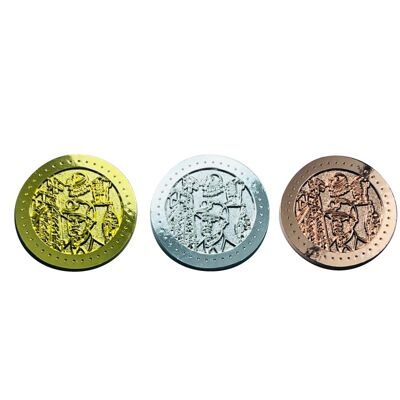 MONEDA . 25MM – COLLECTOR 0 EUROS SOUVENIR – MINERIA ASTURIANA - ORO, PLATA Y BRONCE