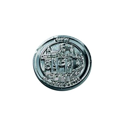 TOKEN . 25MM – 0 EUROS SOUVENIR COLLECTOR - LETRONS GIJON - SILVER