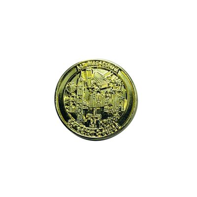 TOKEN . 25MM – COLLECTOR 0 EUROS SOUVENIR – OVIEDO ORIGEN DEL CAMINO - ORO