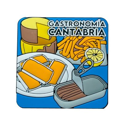 PVC MAGNET. GASTRONOMY IN CANTABRIA ANCHOVIES AND CHEESE - IM119
