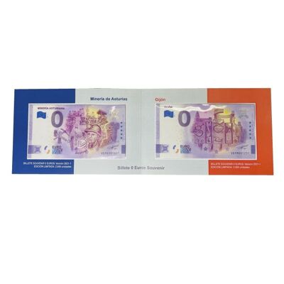 TICKET . SOUVENIR 0 EUROS DISPLAY GIJON AND ASTURIAS MINING