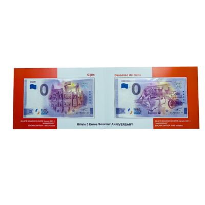 ORDNER ANZEIGEN . 0-EURO-BANKNOTEN - JUBILÄUMSABSTIEG VON GIJON UND SELLA