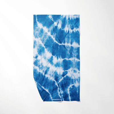 SERVIETTE TIE DYE BLEUE