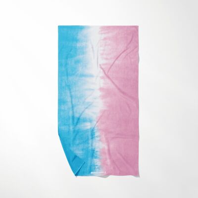 SERVIETTE ROSE ET BLEU TIE DYE