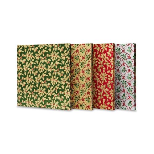 Ind Wrapped Astd Holly Print Square Cake Drums 10in