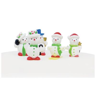 Selecciones de plástico para decoración de tartas de muñecos de nieve