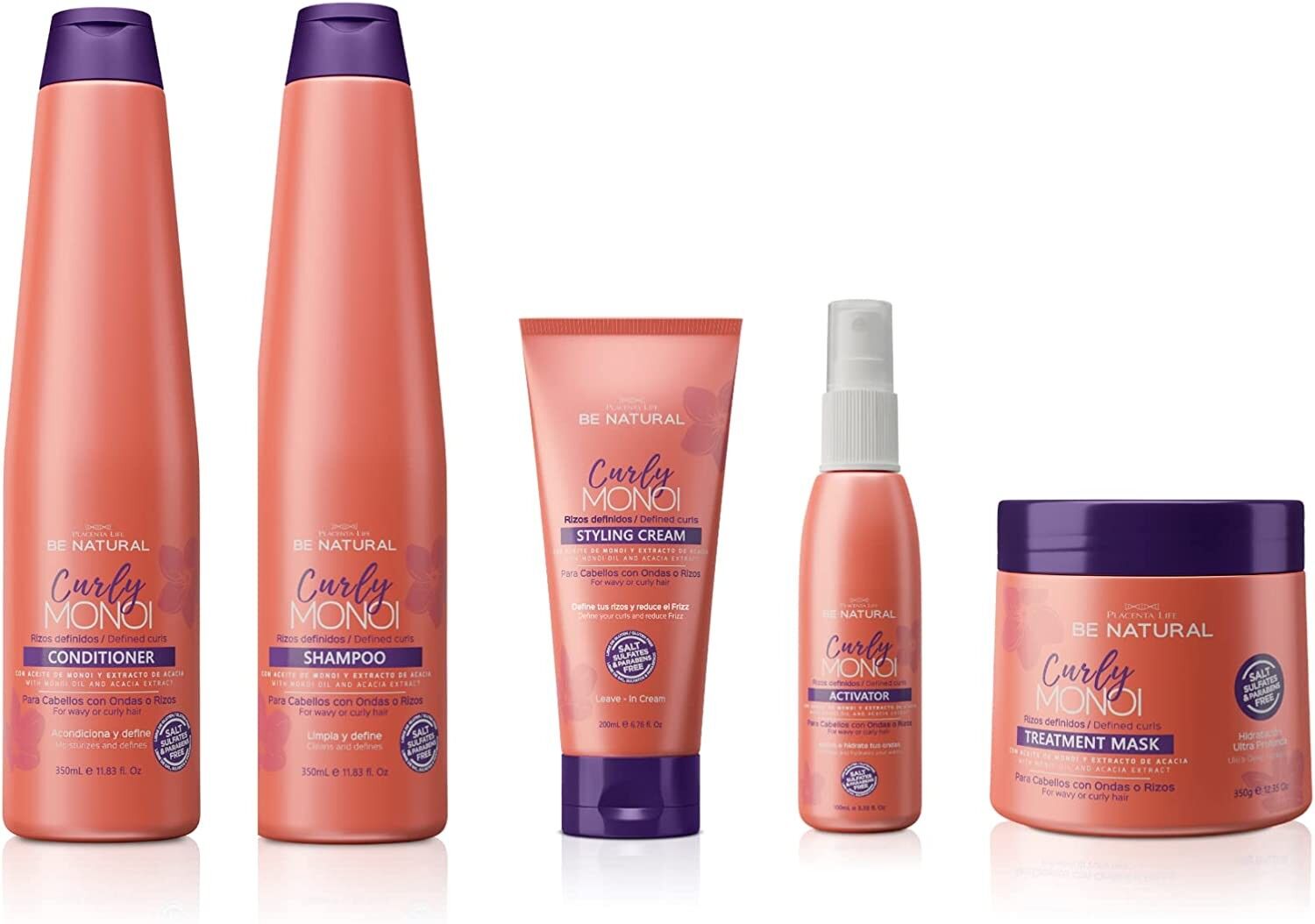 Confezione Monoi Ricci. Per capelli con onde o ricci.