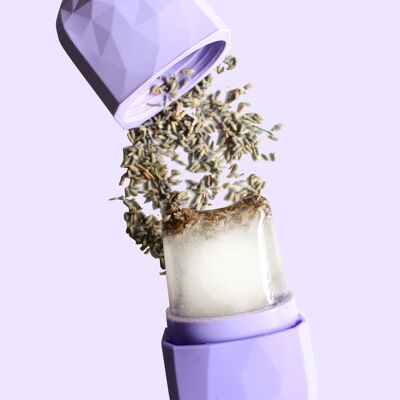 Cubetto di ghiaccio facciale alla lavanda