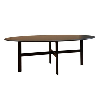 Coffee table Oak oval black