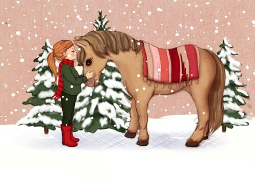 Snow Pony Postcard