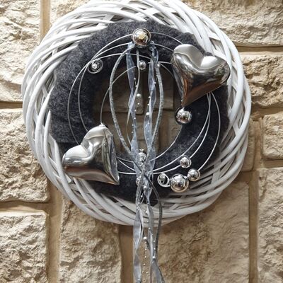 Porte couronne murale n°90 double couronne 35 cm...