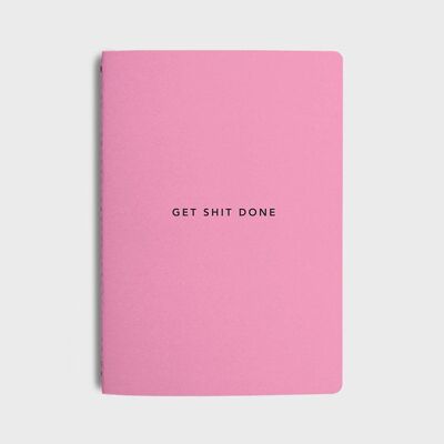 MiGoals | Nouveaux coloris - Get Shit Done To-Do-List Notebook - A5 - Rose Vif