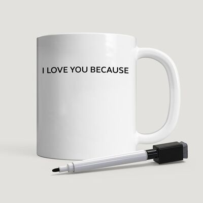 Pikkii | Ich liebe dich, weil Tasse & Stift