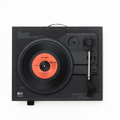 Spinbox | Portable Record Player  - Black