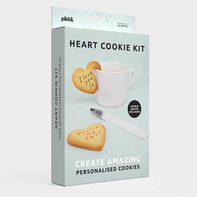 Pikkii | Kit de fabrication de biscuits personnalisés - Coeur d'amour
