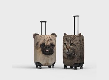 Pikkii | Housse de Valise Animaux Chat / Carlin - S - CARLIN 2