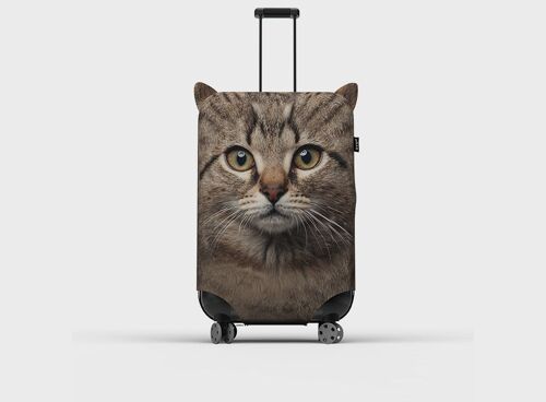Pikkii | Animal Suitcase Cover Cat / Pug - L - CAT