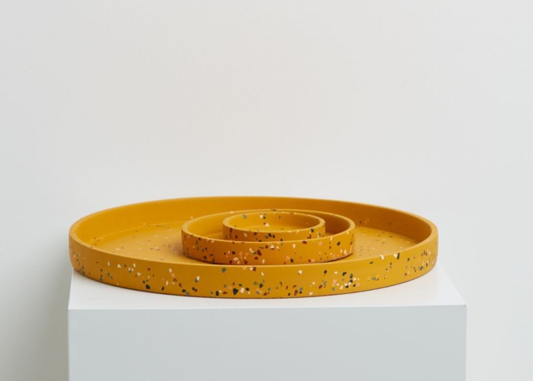 Capra Designs | Large Tray Terrazzo  - Large Tray Golden Terrazzo