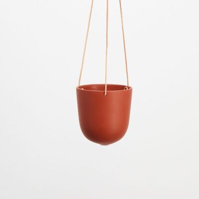 Capra Designs | Block Colour Hanging Planter  - Block Color Hanging Planter Terracotta