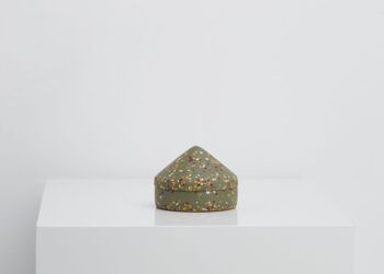 Capra Designs | Cone Keepsake Box- Cone Keepsake Box Golden Terrazzo 2