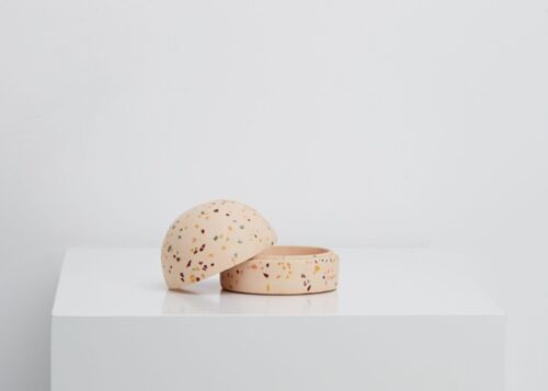 Capra Designs | Dome Keepsake Box  - Dome Keepsake Box Salt Terrazzo