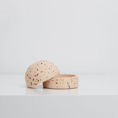 Capra Designs | Dome Keepsake Box  - Dome Keepsake Box Salt Terrazzo