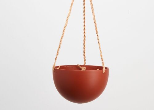 Capra Designs | Block Colour Dome Hanging Planter - Block Color Dome Hanging Planter Terracotta