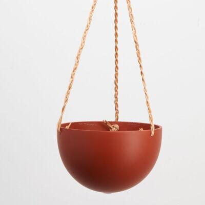 Capra-Designs | Block Color Dome Hanging Planter – Block Color Dome Hanging Planter Terrakotta