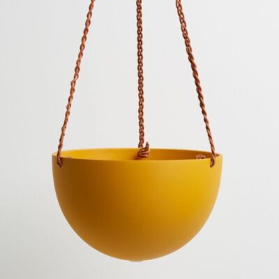 Capra Designs | Block Colour Dome Hanging Planter - Block Color Dome Hanging Planter Golden