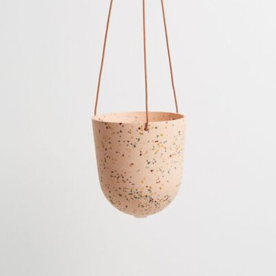 Capra Designs | Terrazzo Hanging Planter - Hanging Planter Salt Terrazzo