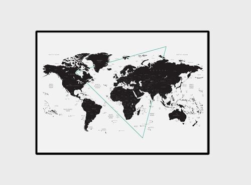 MOXON | World Map A3 Art Print