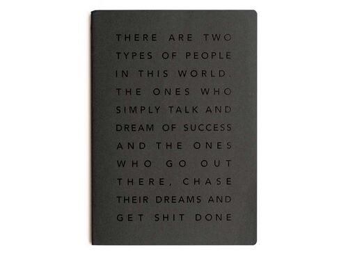 MiGoals | Get Shit Done Manifesto To-Do-List Notebook - BLACK A4