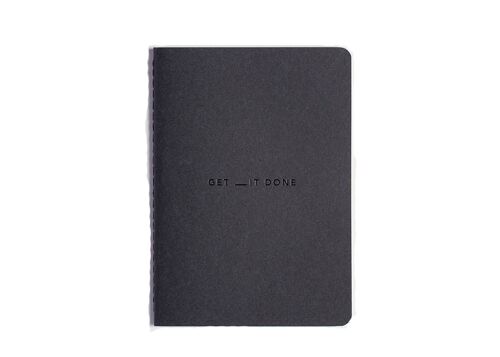 MiGoals | Get _it Done To-Do-List Notebook - A6 / BLACK