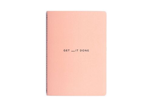 MiGoals | Get _it Done To-Do-List Notebook - A5 / CORAL + BLACK