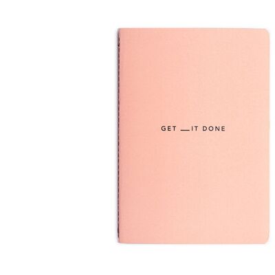 MiGoals | Get _it Done To-Do-List Notebook - A5 / CORAL + BLACK