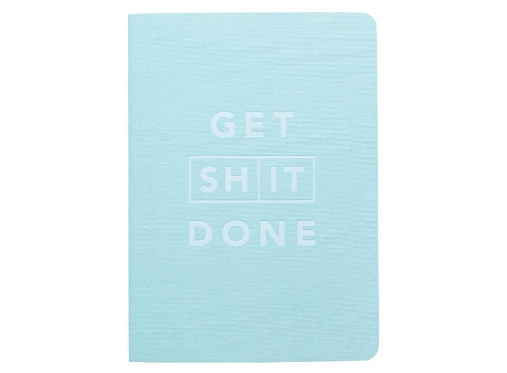 MiGoals | Get Shit Done To-Do-List Notizbuch (klassisch) - A6 / HIMMELBLAU